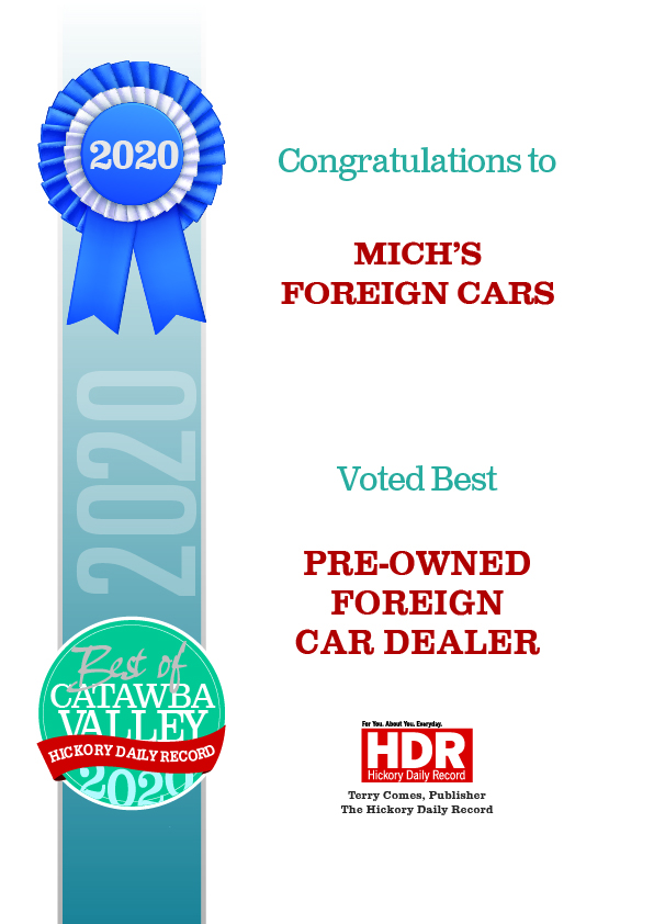 Michs Foreign Cars Award